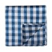 Neat Check Formal Pocket Square Navy Blue