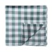 Neat Check Formal Pocket Square Moss Green