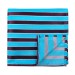 Wine and Turquoise Stripe Football Pocket Square