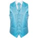 Turquoise Modern Scroll Formal Waistcoat #AB-WW1002/2