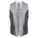 Dark Grey Shantung Wedding Waistcoat #AB-WW1005/9