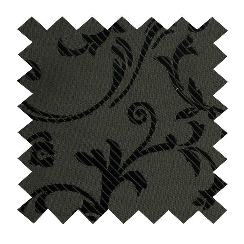 Black on Black Swirl Leaf Swatch - Black Wedding Tie or Waistcoat Swatch