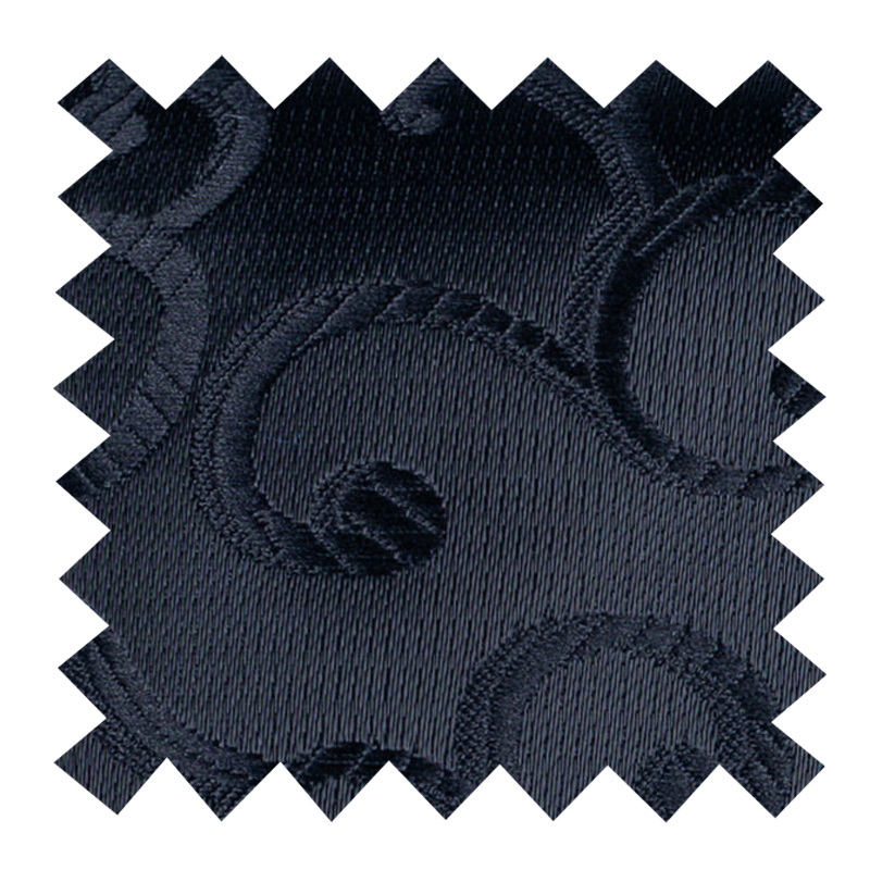 Black on Black Royal Swirl Swatch - Black Wedding Tie or Waistcoat Swatch
