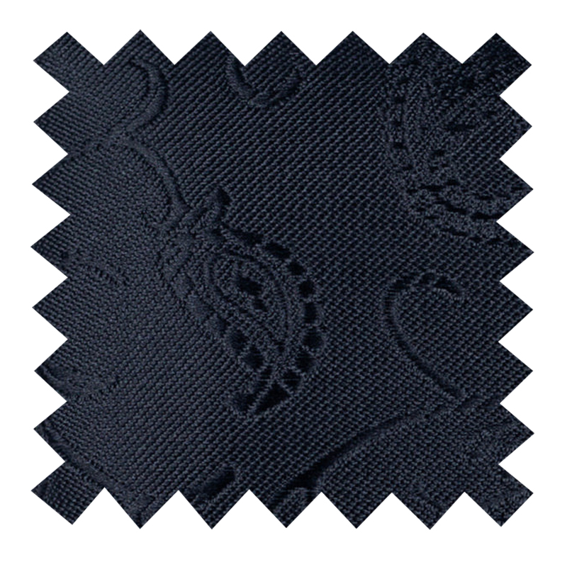 Black on Black Budding Paisley Swatch - Black Wedding Tie or Waistcoat Swatch
